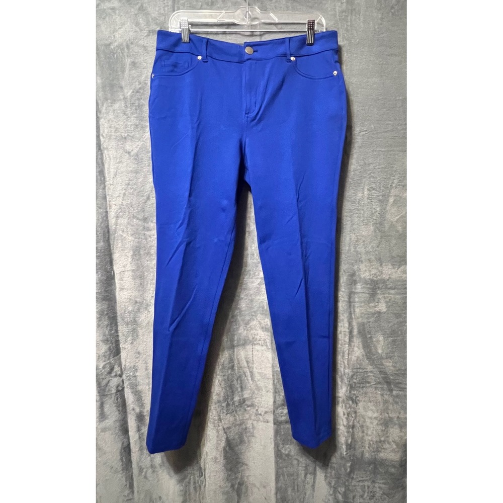 C EST 1946 Blue Stretch Casual Pants‎ Size 12 Women's Trousers